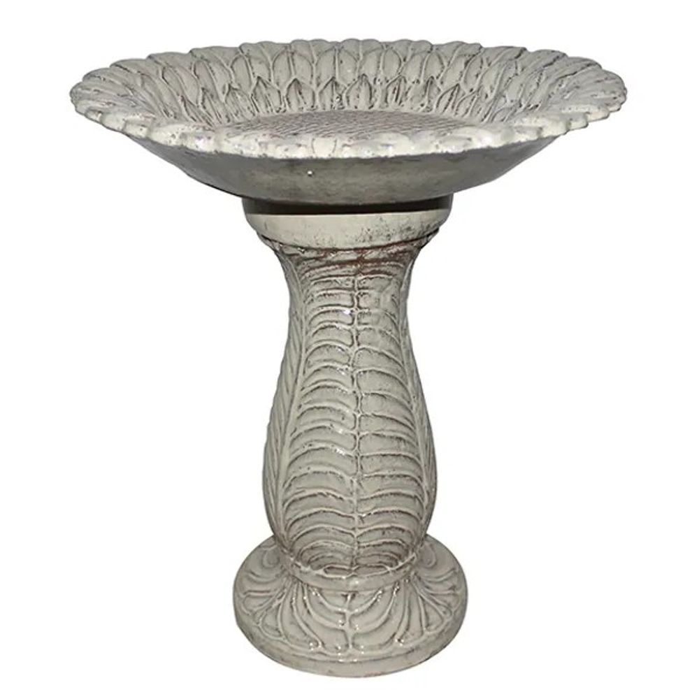 Border Concepts, Beige Sunflower Birdbath 