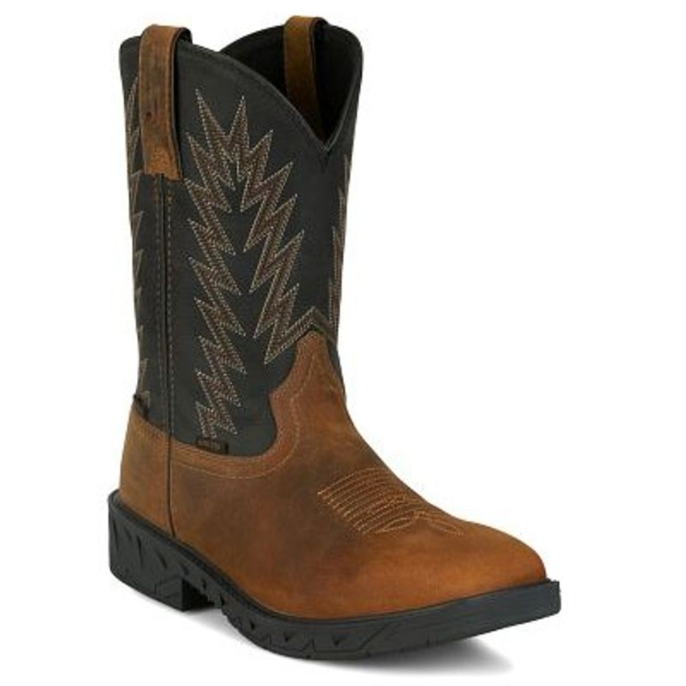 Justin, Men's Brown Taskmaker 11" Waterproof Boots
