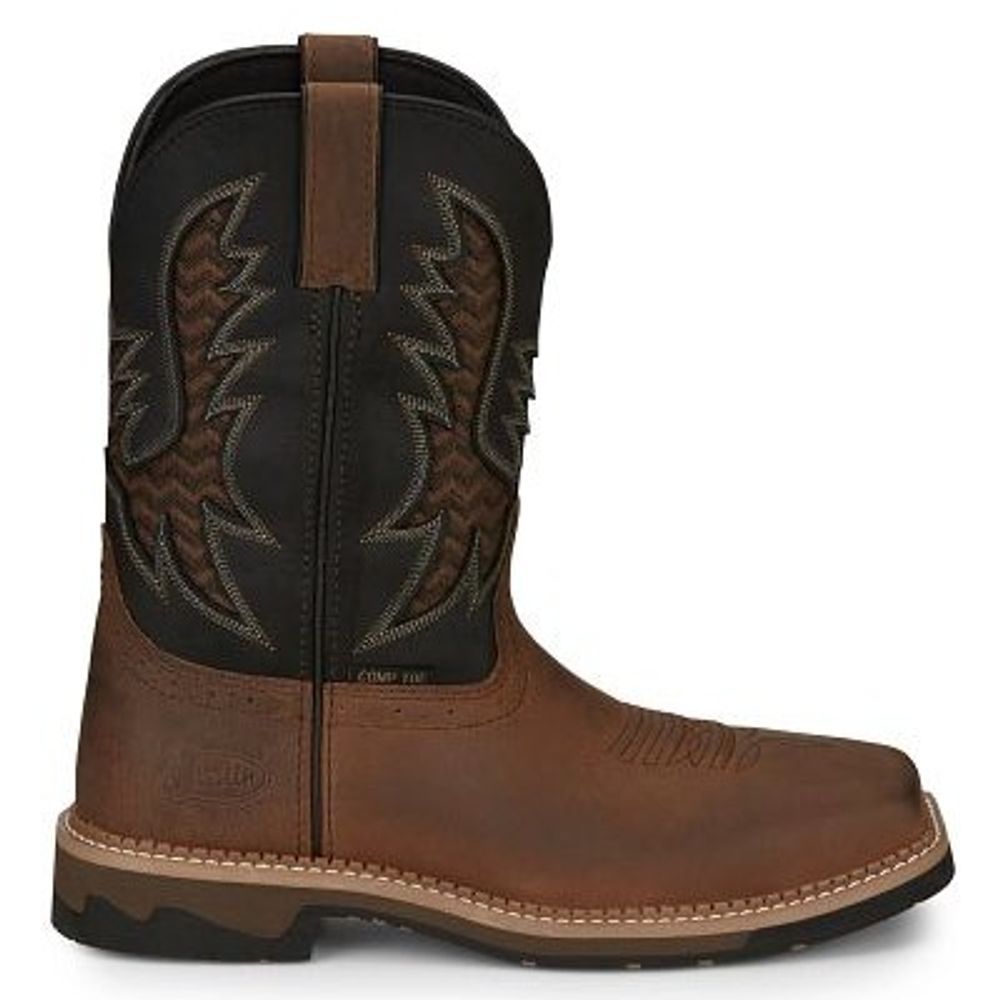 Justin, Men's Pecan Bolt 11" Nano Comp Toe Boots