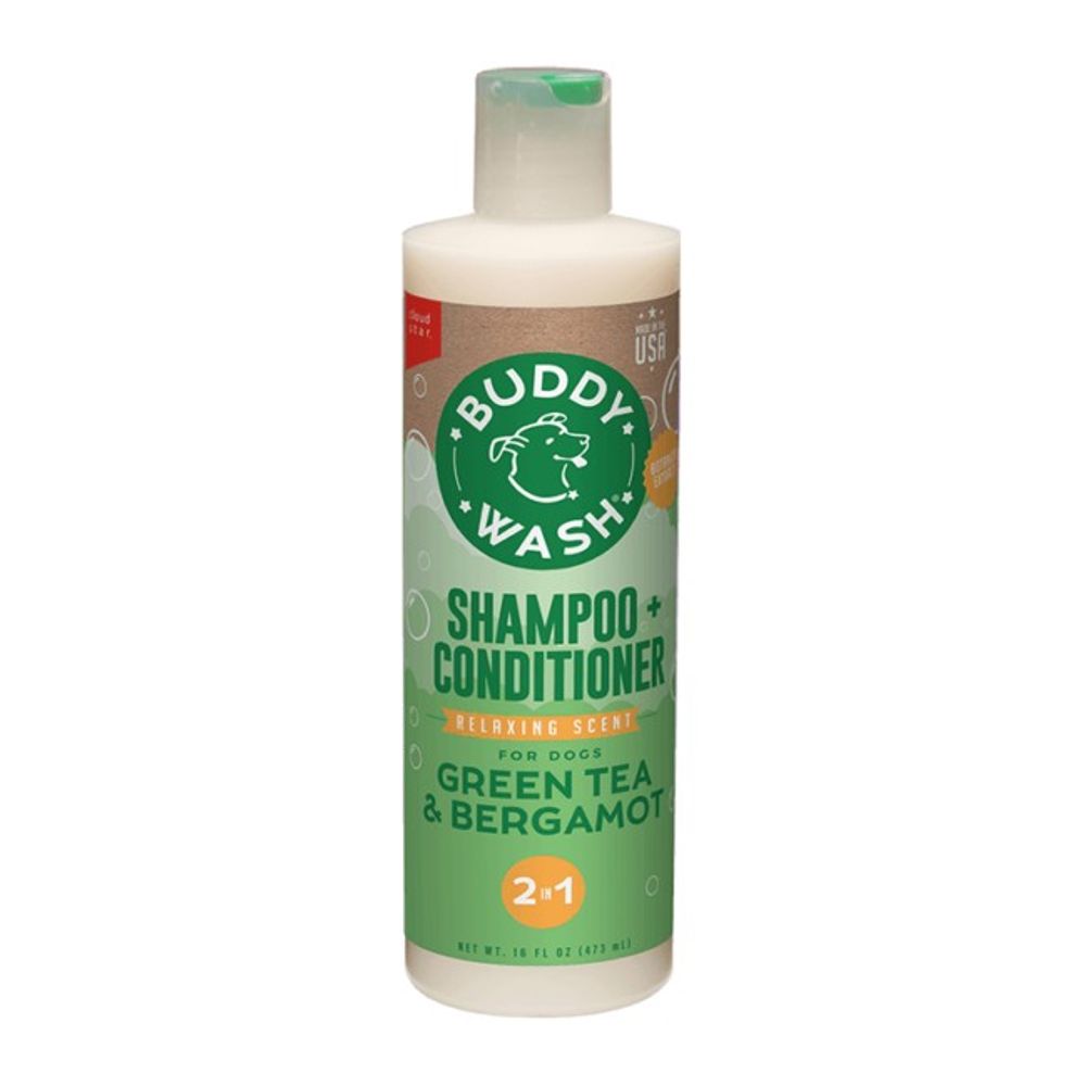Buddy Biscuits, Buddy Wash Green Tea & Bergamot 2-in-1 Shampoo + Conditioner, 16 oz