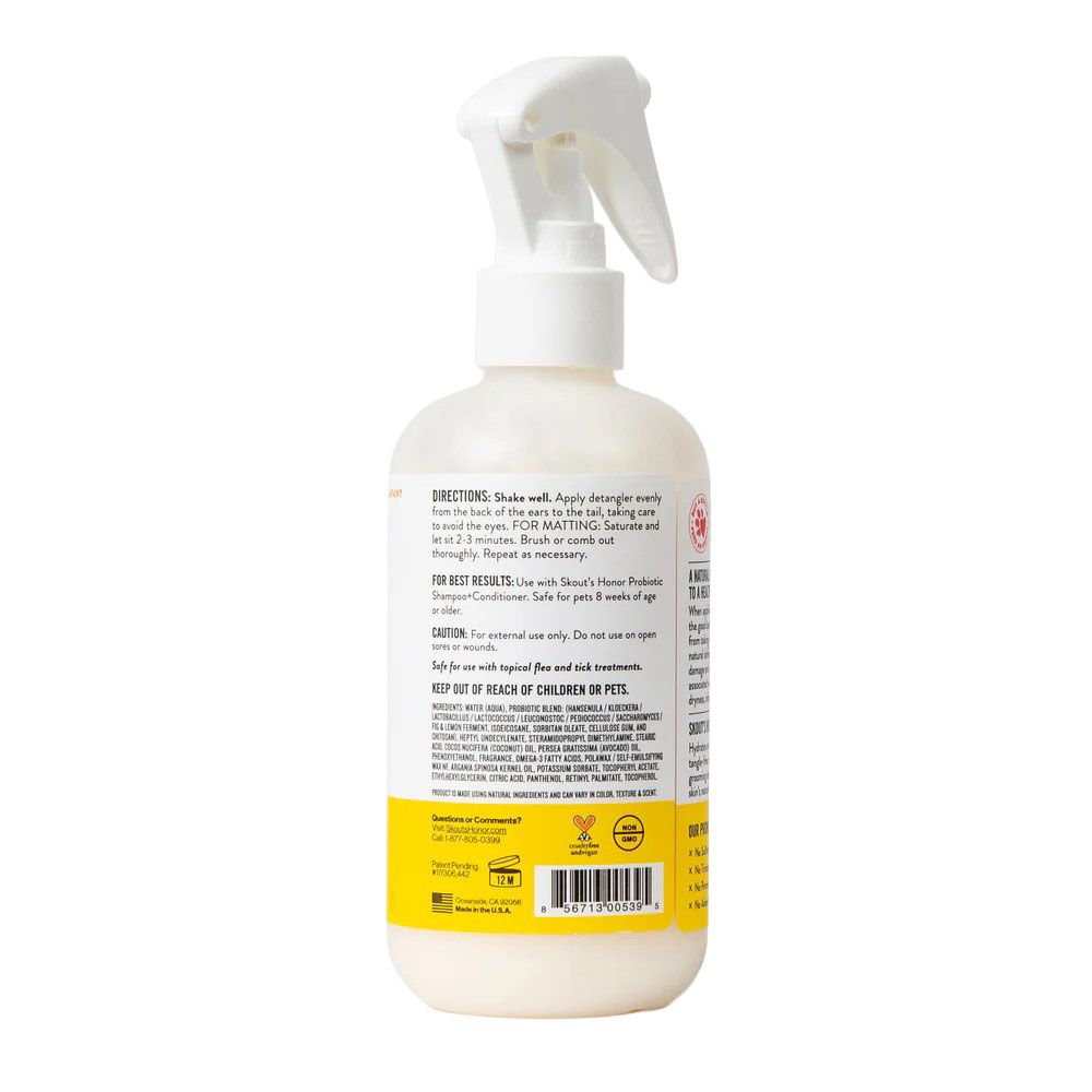 Skout's Honor, Honeysuckle Probiotic Detangler, 8 oz