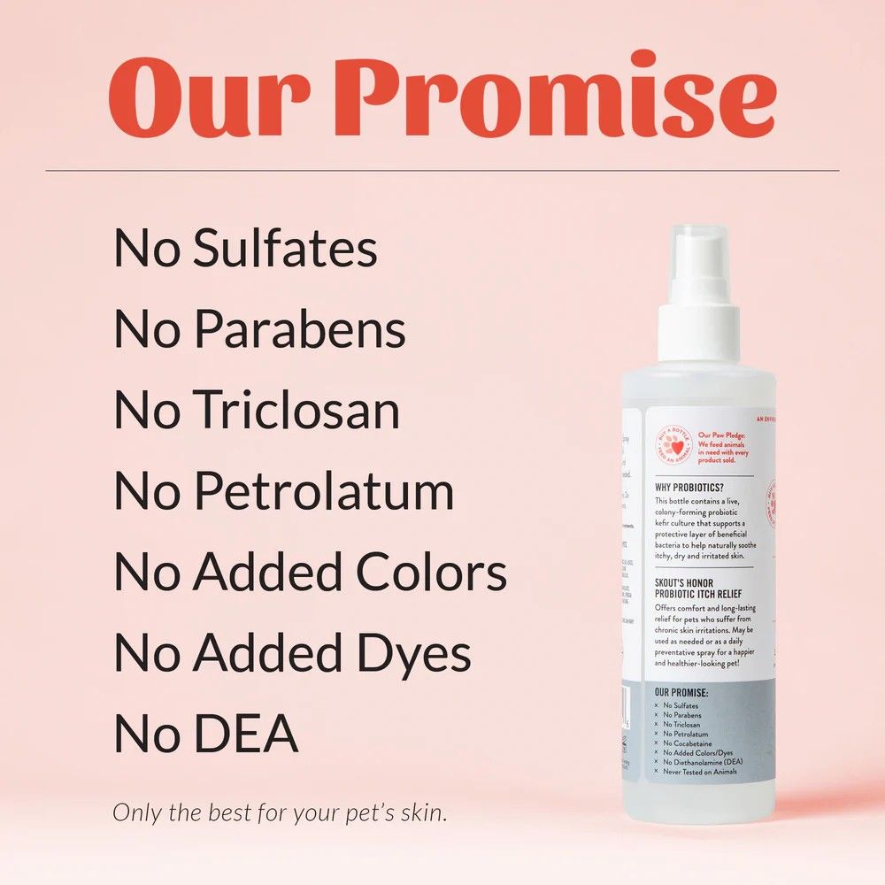 Skout's Honor, Fragrance-Free Probiotic Itch Relief Spray, 8 oz