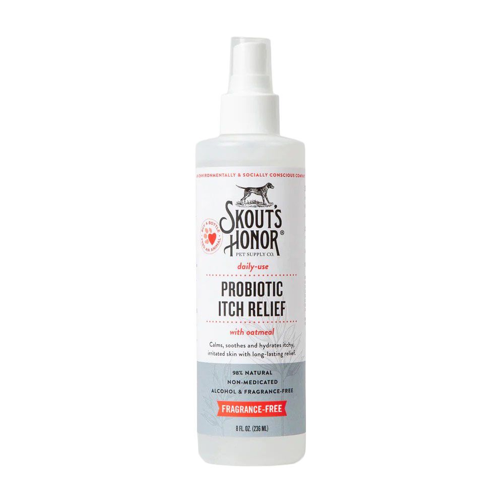 Skout's Honor, Fragrance-Free Probiotic Itch Relief Spray, 8 oz