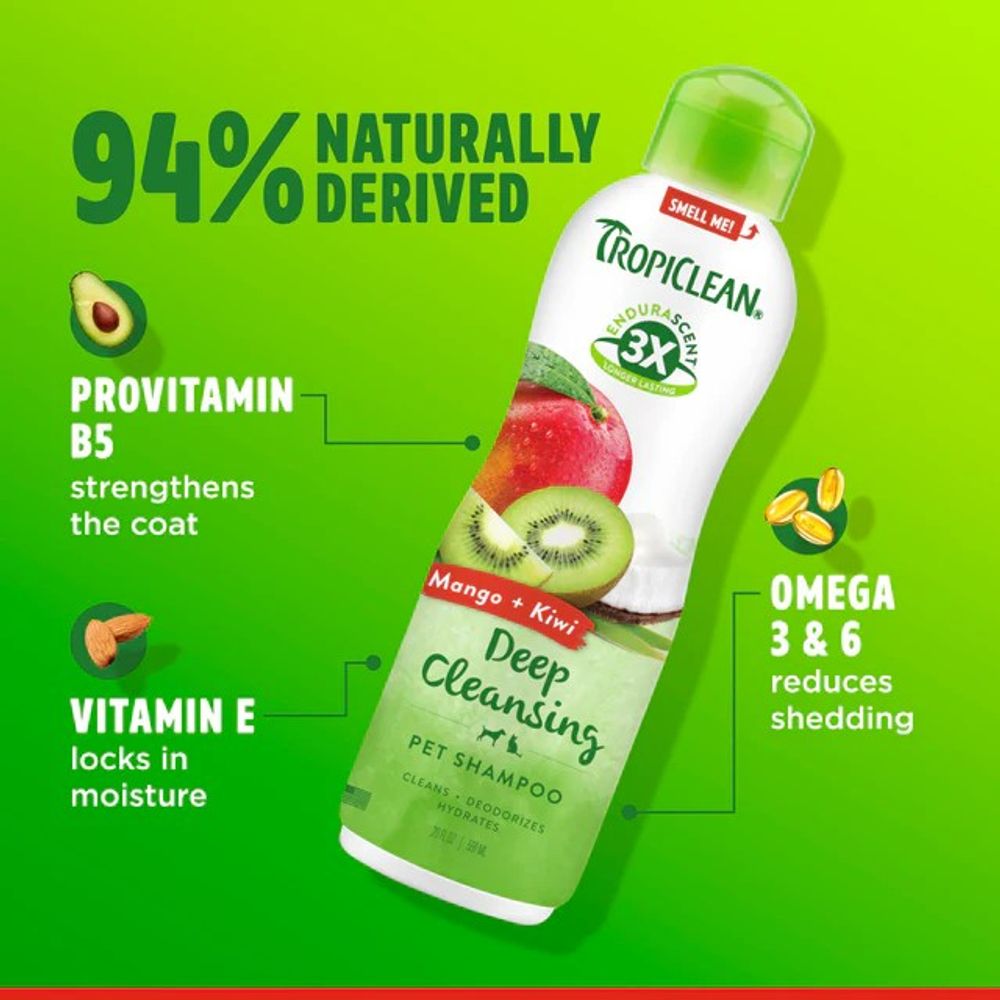 Tropiclean, EnduraScent™ Mango Kiwi Pet Shampoo
