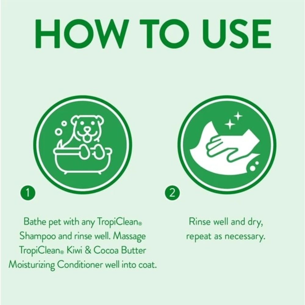 Tropiclean, Kiwi & Cocoa Butter Conditioner for Pets, 20 oz