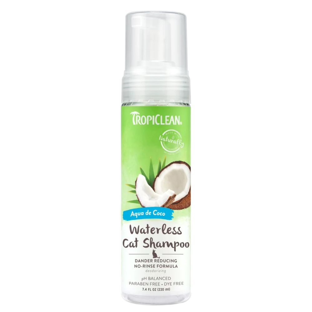 Tropiclean, Dander Reducing Waterless Cat Shampoo, 20 oz