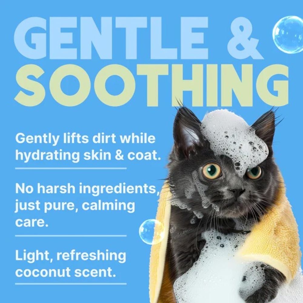 Tropiclean, Gentle Coconut Hypoallergenic Cat & Kitten Shampoo, 12 oz