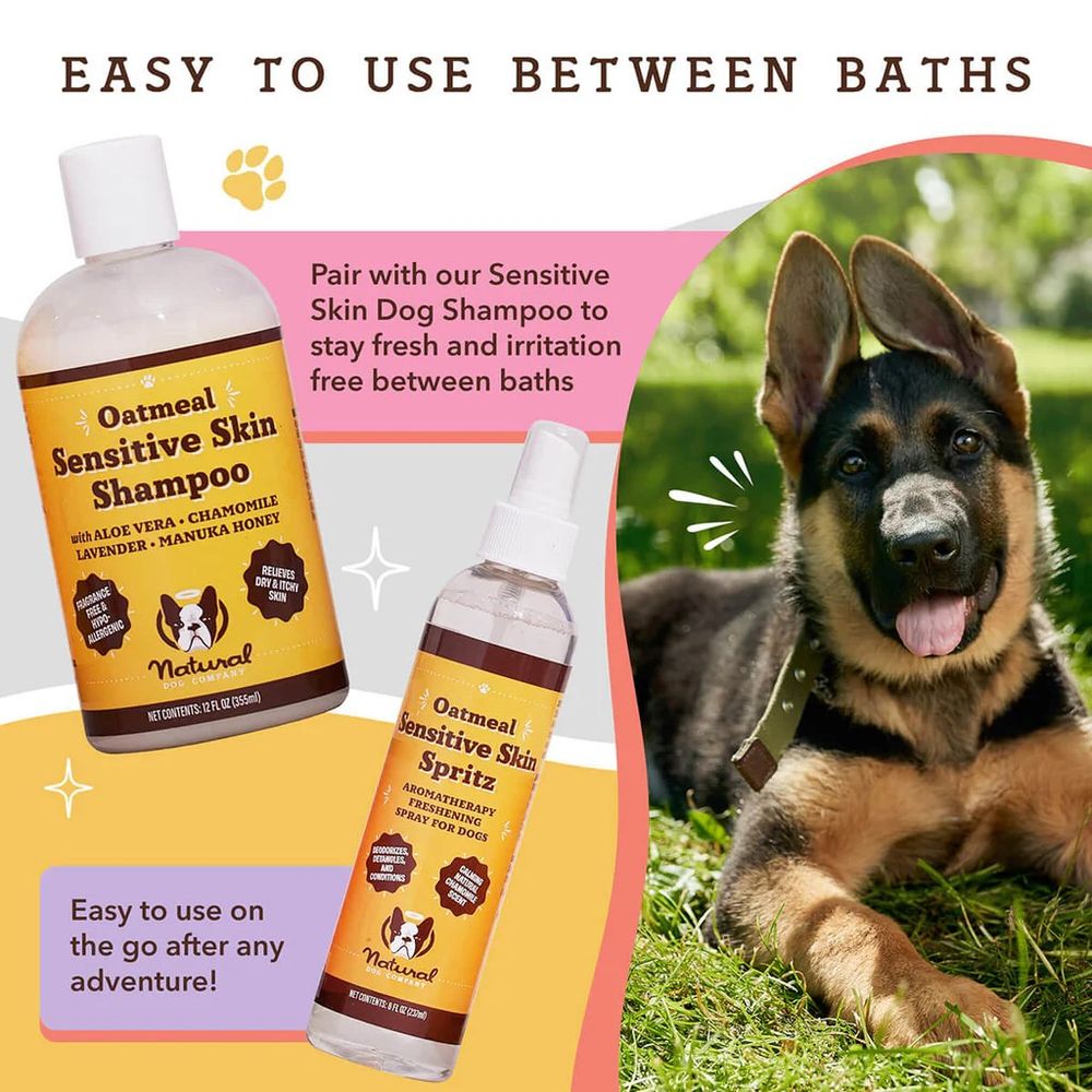 Natural Dog Company, Oatmeal Sensitive Skin Dog Spritz, 8 oz
