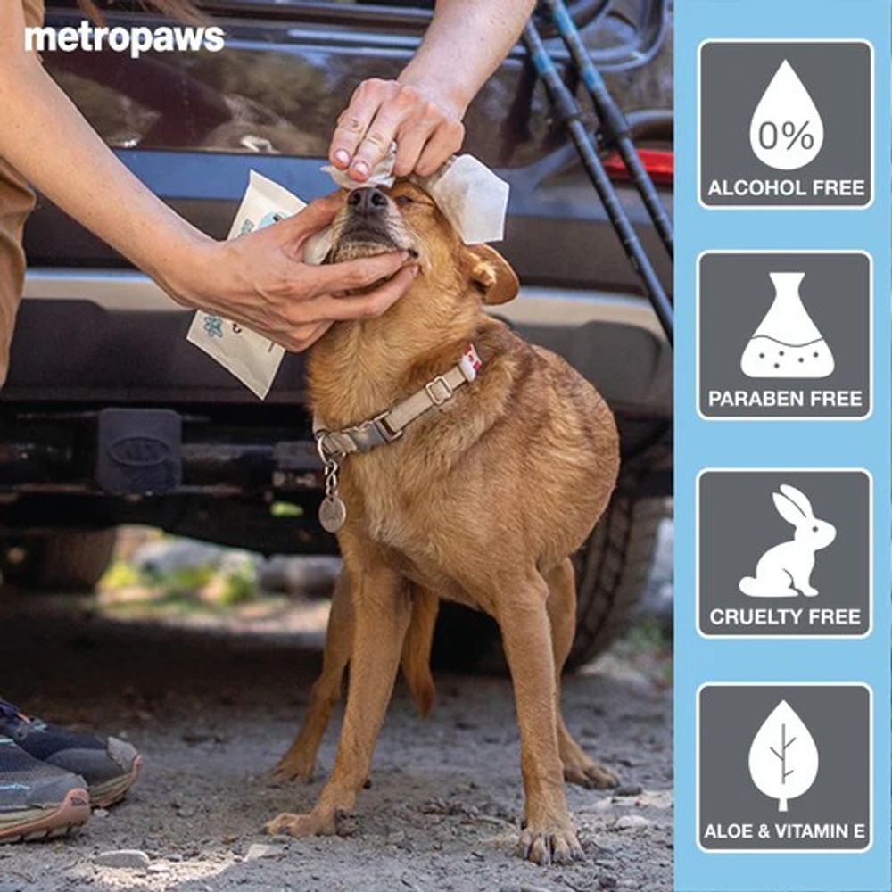 Metro Paws, Natural Unscented Pet Wipes, 100 ct