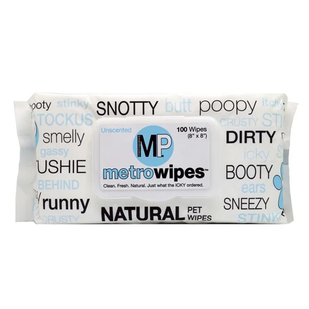 Metro Paws, Natural Unscented Pet Wipes, 100 ct