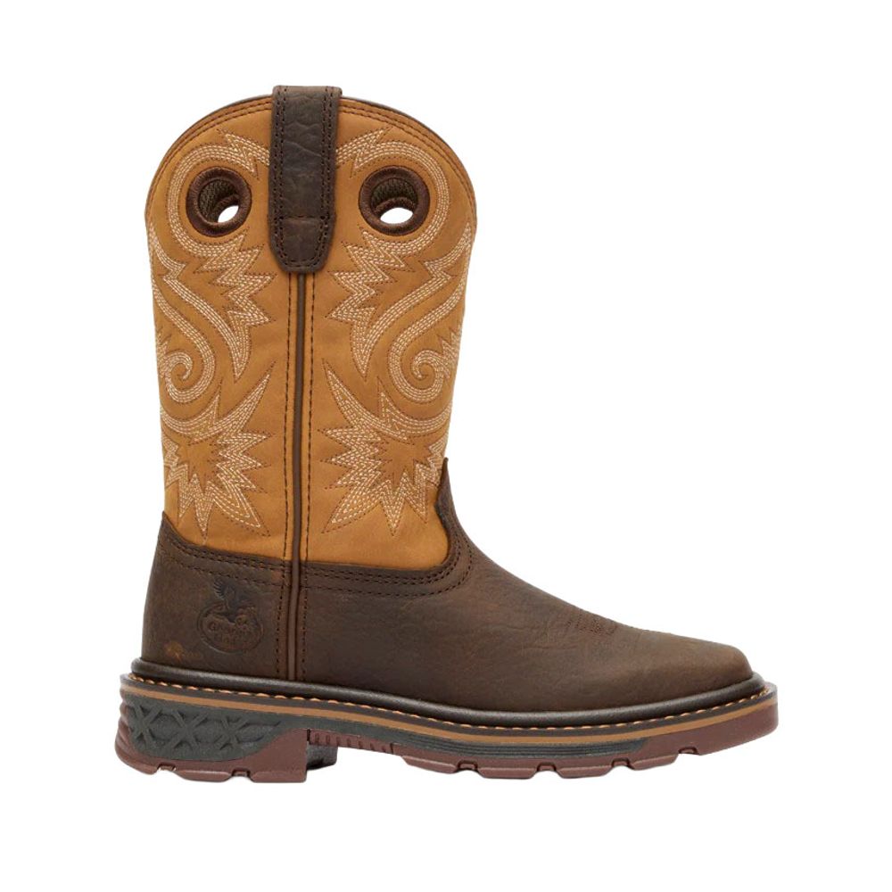 Georgia Boot, Kid's Rust/Brown Carbo-Tec Flx Pull-On Boot