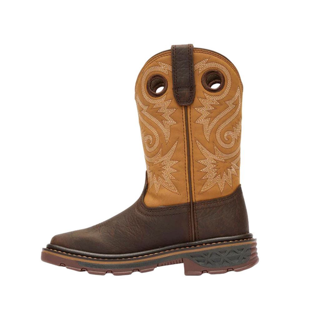 Georgia Boot, Kid's Rust/Brown Carbo-Tec Flx Pull-On Boot