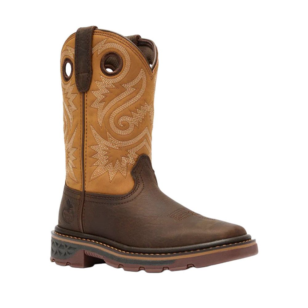 Georgia Boot, Kid's Rust/Brown Carbo-Tec Flx Pull-On Boot
