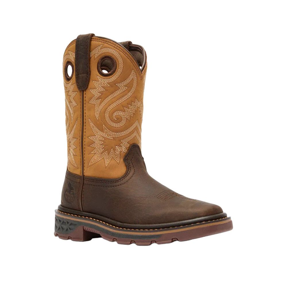 Georgia Boot, Kid's Rust/Brown Carbo-Tec Flx Pull-On Boot