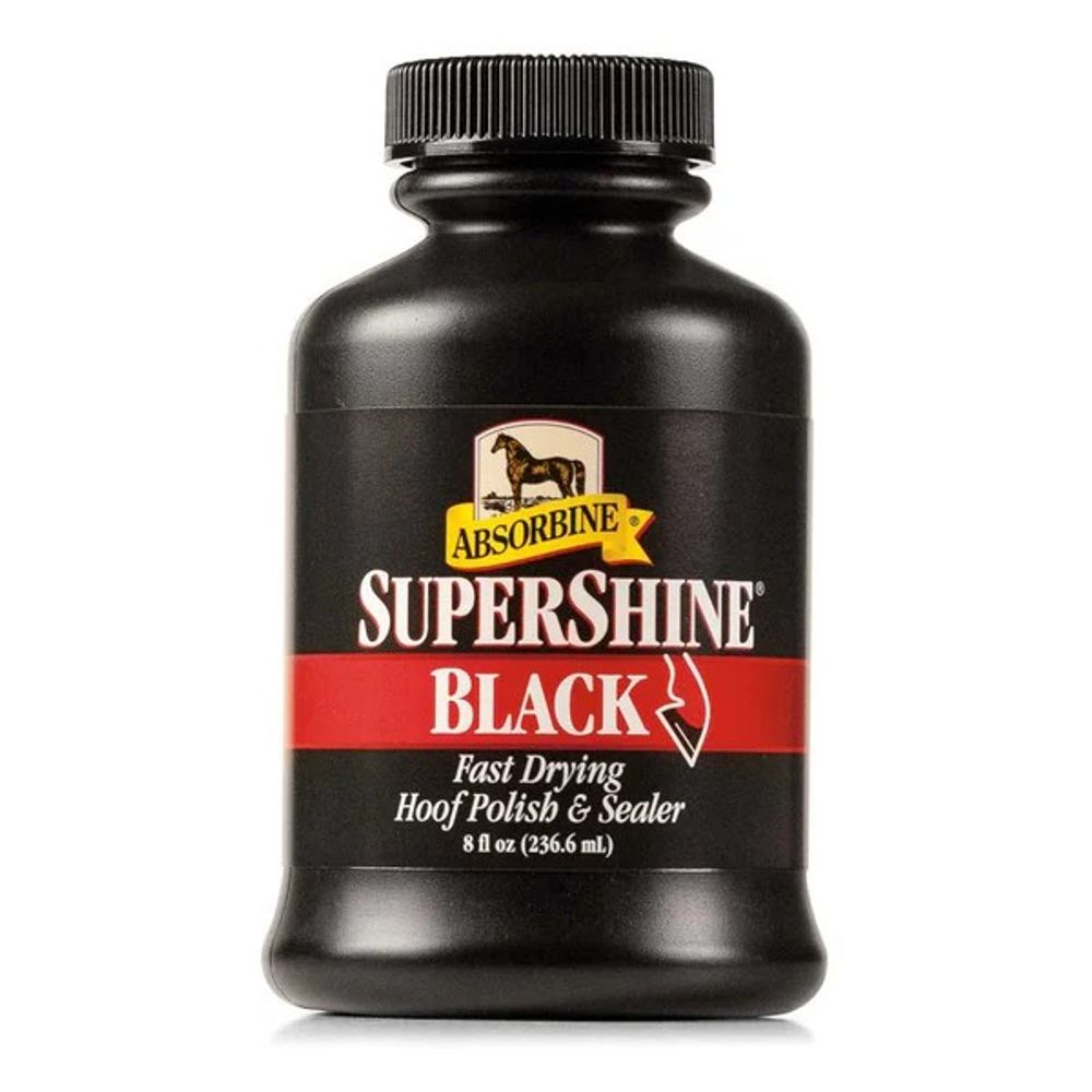 Absorbine, Black SuperShine Hoof Polish & Sealer, 8 oz