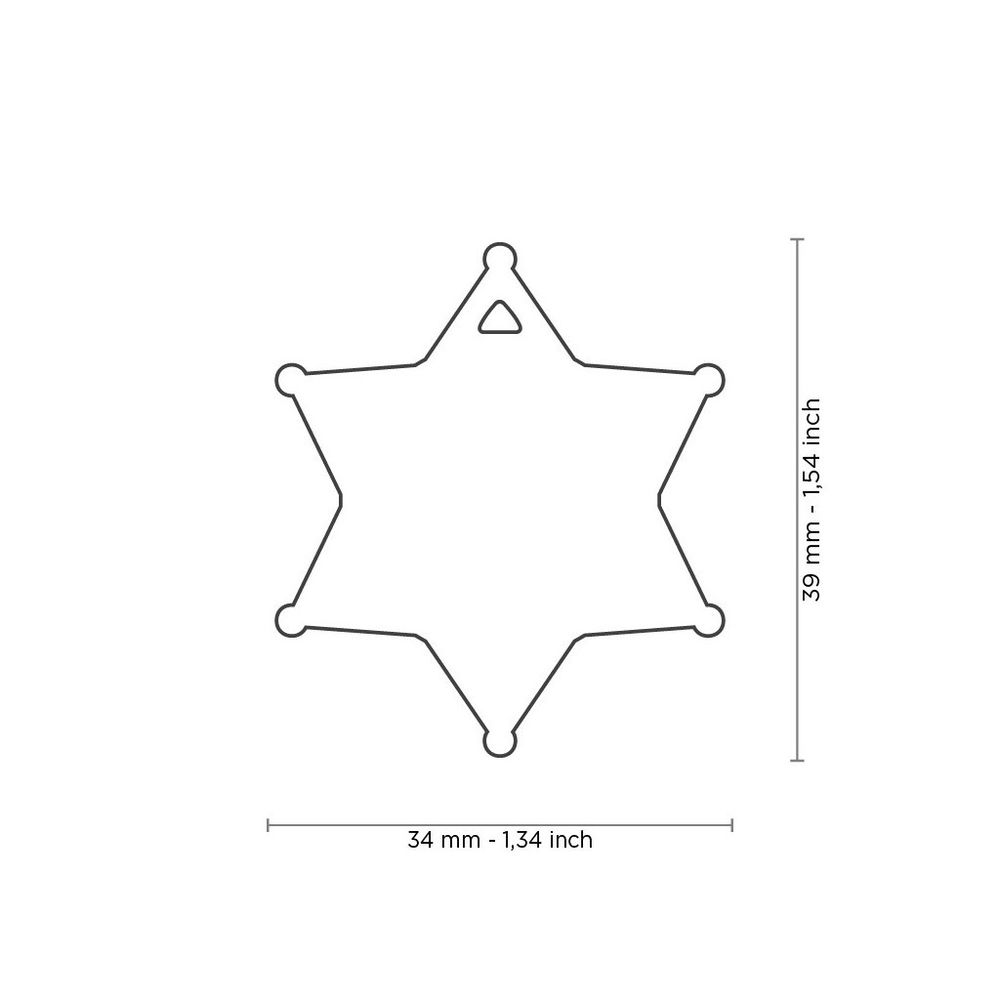 myfamily, English Brass Bronx Sheriff Star ID Tag