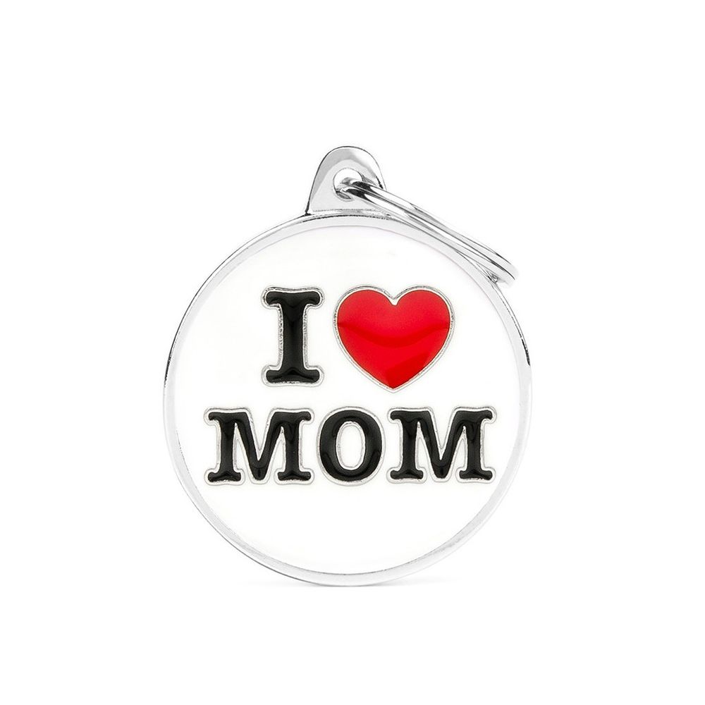 myfamily, Big "I Love Mom" ID Tag