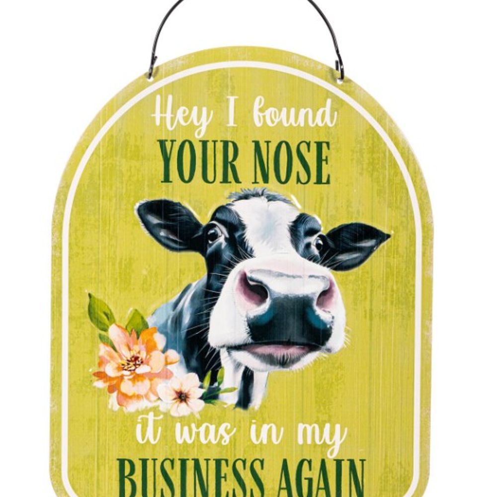 Evergreen, Assorted Petal & Plow Metal Funny Farm Sayings Garden Sign