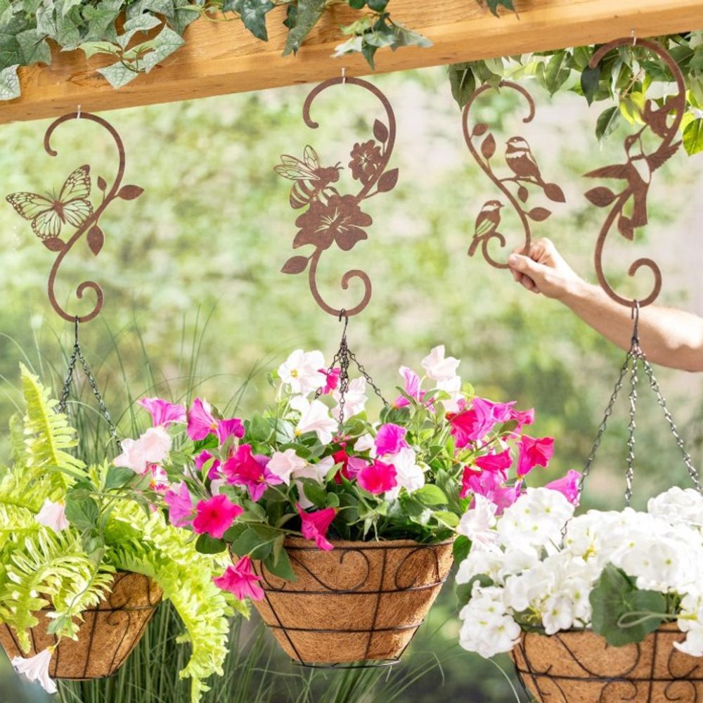 Evergreen, 12" Assorted She Shed Metal Plant Hanger