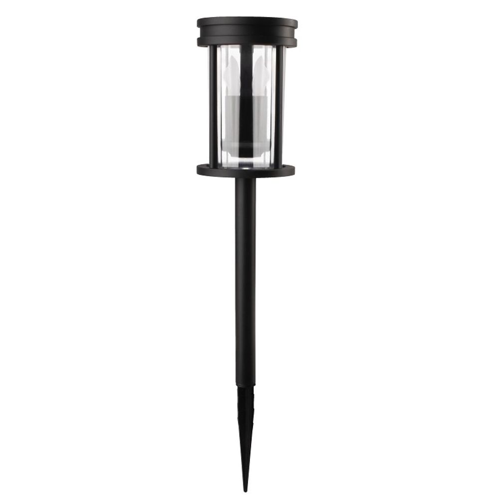 Boston Harbor, Black Nickel-Metal Glass Solar Stake Light