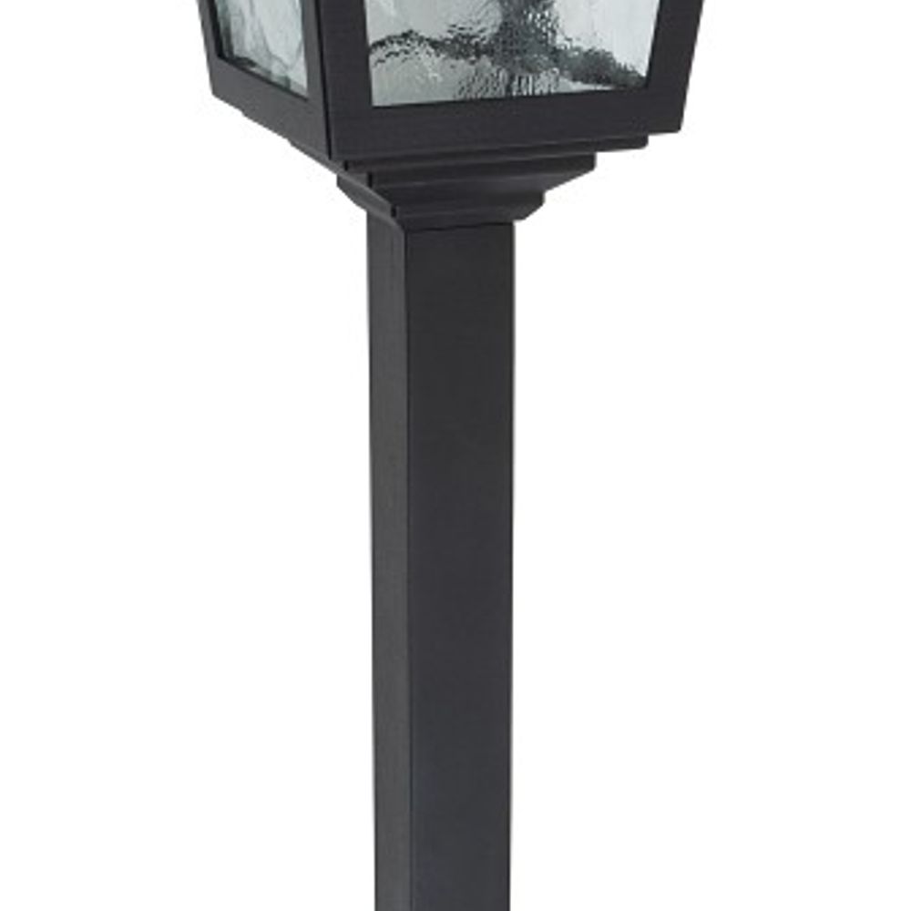 Boston Harbor, Black Nickel-Metal Plastic/Glass Solar Stake Light 