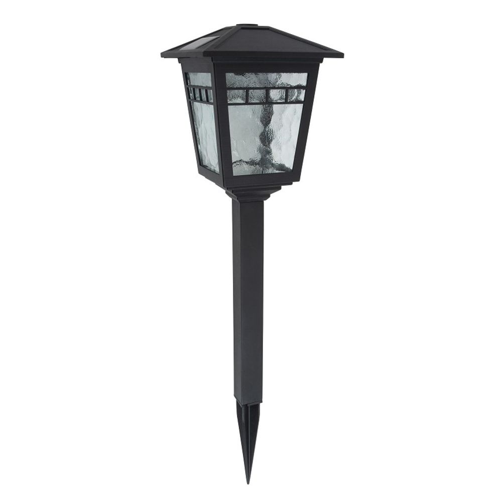Boston Harbor, Black Nickel-Metal Plastic/Glass Solar Stake Light