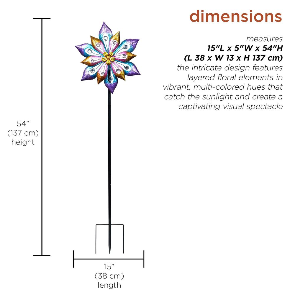Backyard Expressions, 54" Multi Color Wind Spinner