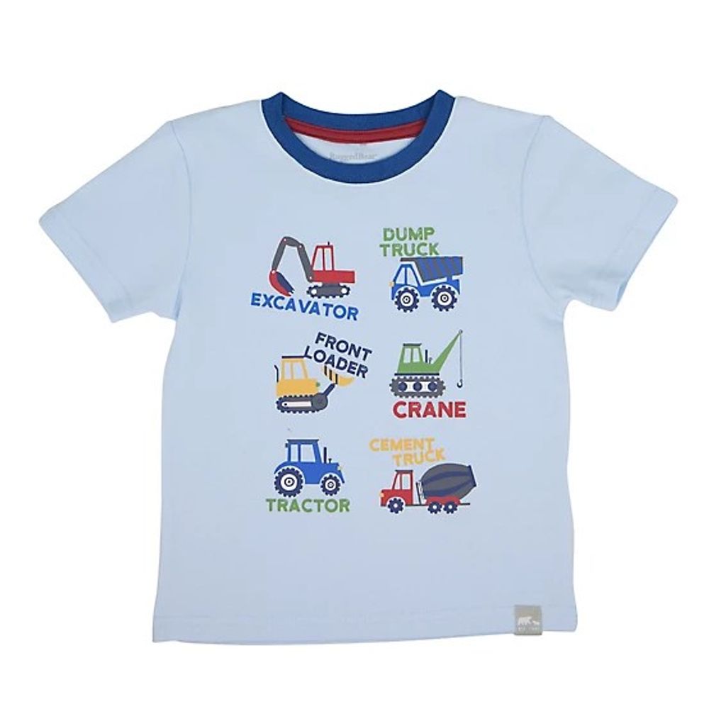 Rugged Bear, Blue Toddler Construction Tee