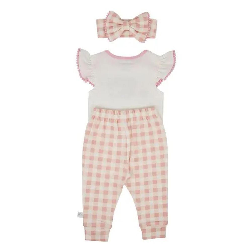 Rugged Bear, Pink Infant Tractor Jogger Set