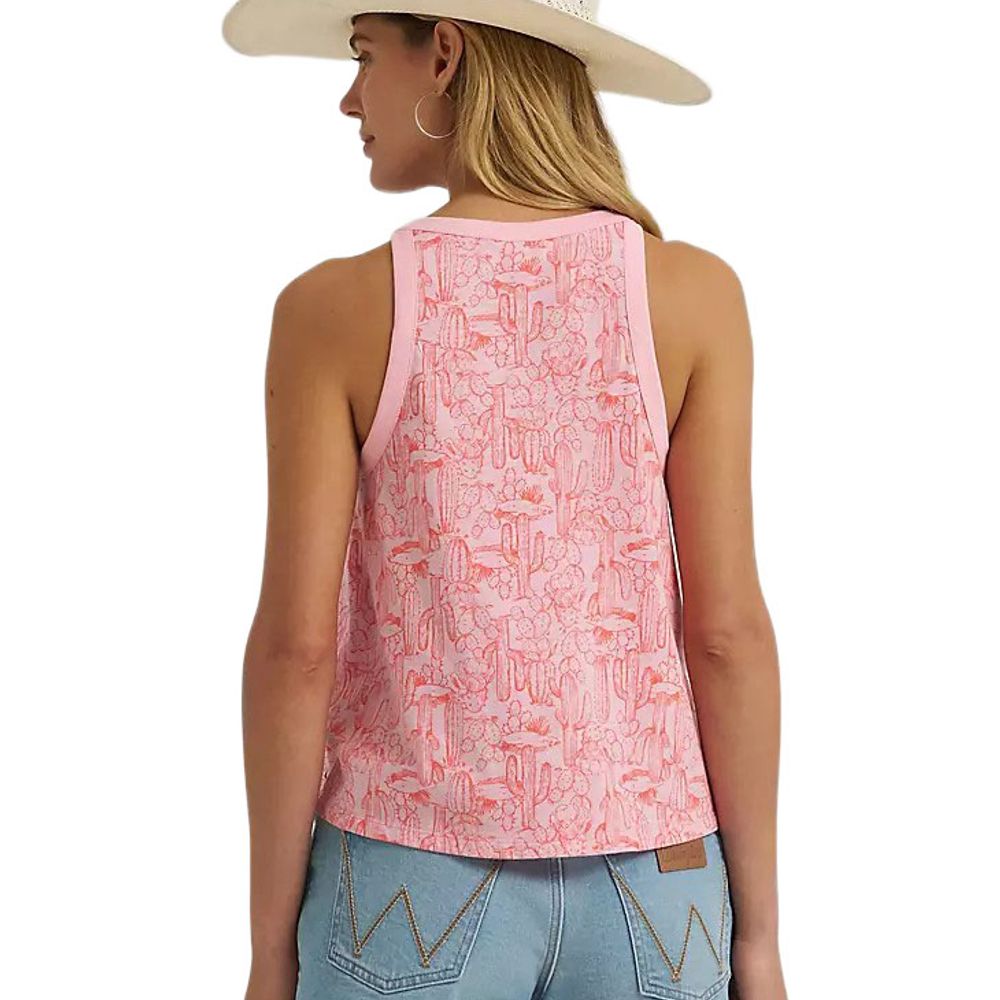 Wrangler, Ladies Pink V-Neck Desert Tank