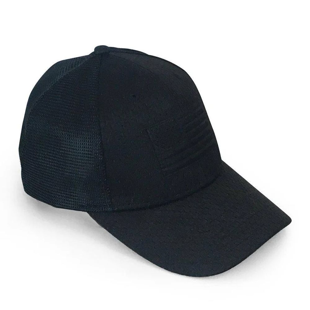 Grunt Style, Black Blackout Flag Stretch Fit Hat 