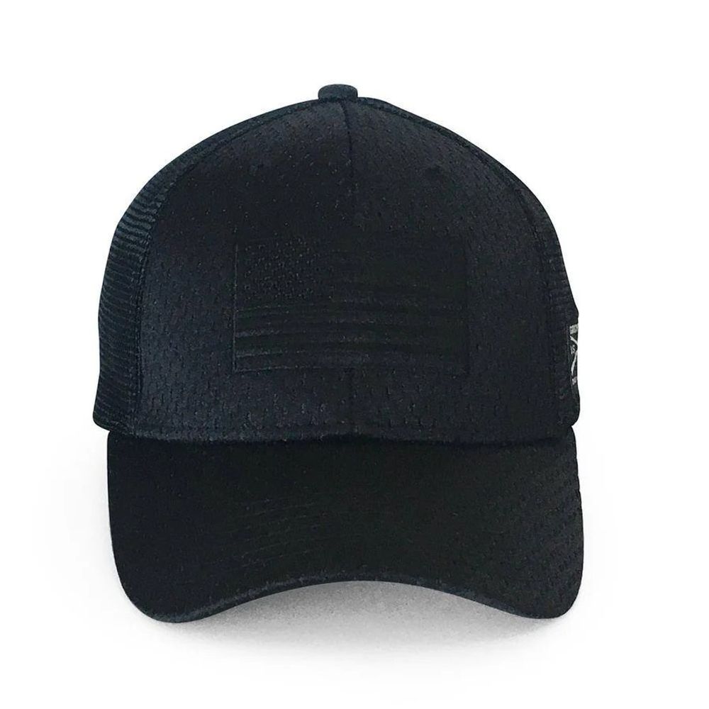 Grunt Style, Black Blackout Flag Stretch Fit Hat