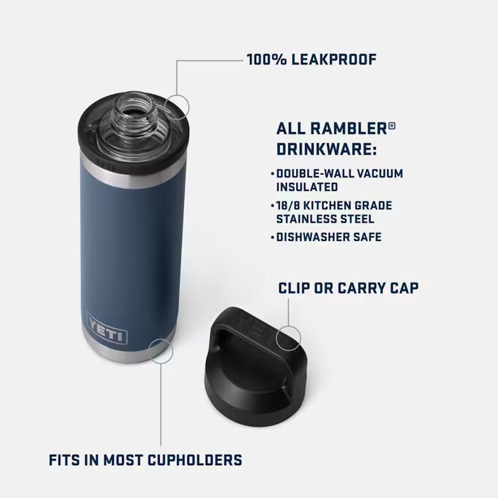 YETI, Royal Blue Rambler Chug Cap Water Bottle, 18 oz