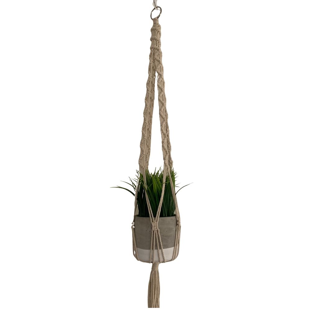 Primitive Planters, Natural 38" Cotton Twist Plant Hanger