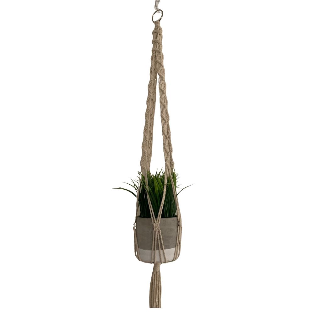Primitive Planters, Natural 38" Cotton Twist Plant Hanger