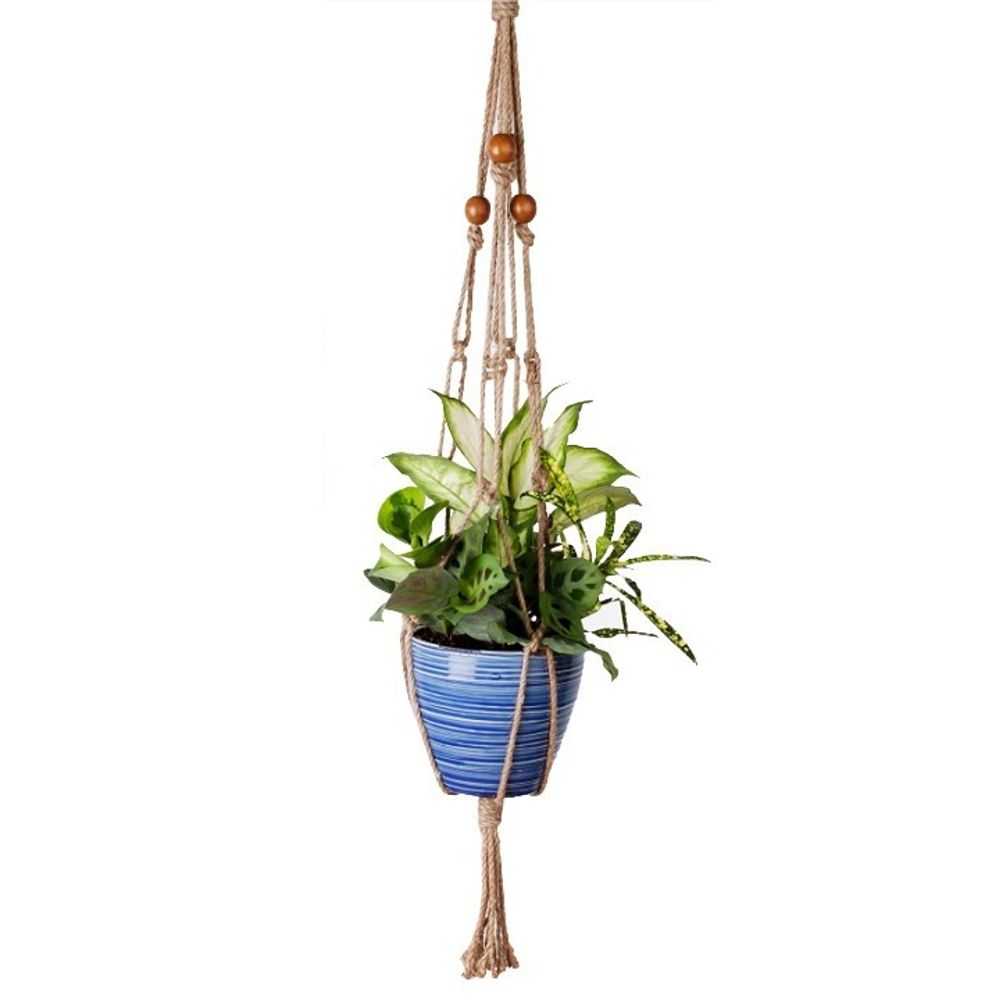 Primitive Planters, Natural 36" Knotted Rope Plant Hanger