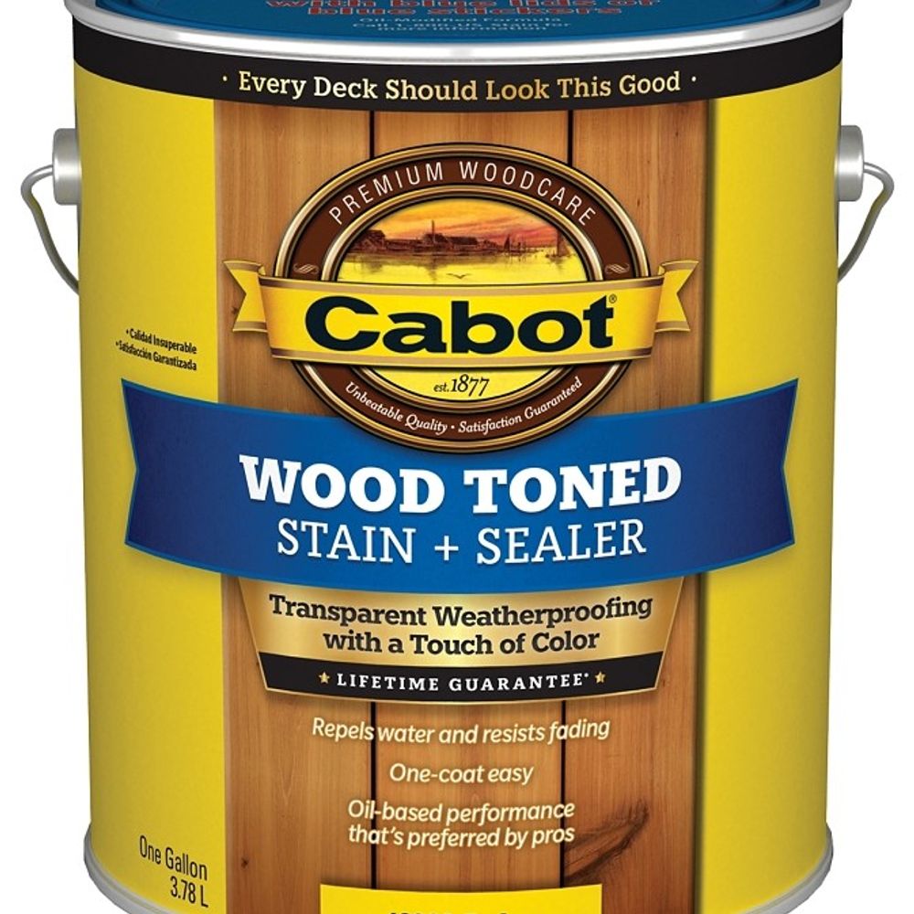 Cabot, Cedar Transparent Wood Toned Stain + Sealer Low VOC, 1 gal