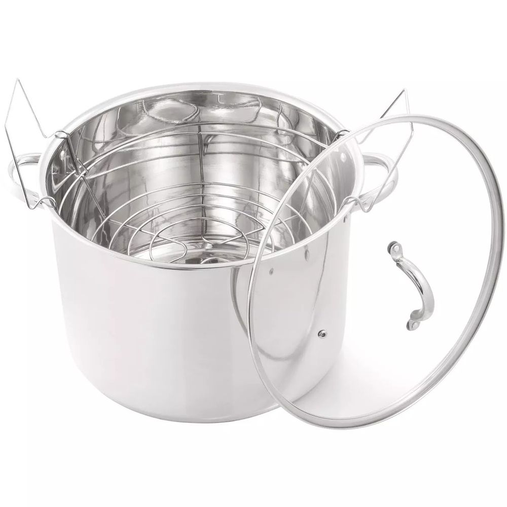 McSunley, Pre-n-Cook Stainless Steel Canner with Jar Rack, 21.5 qt