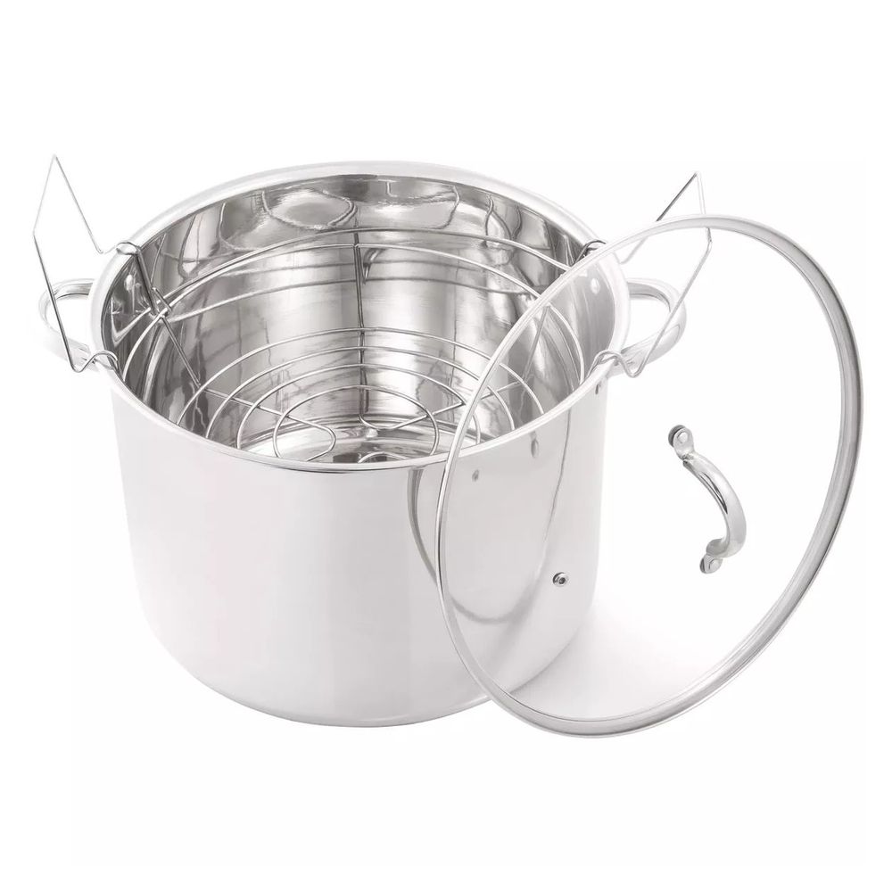 McSunley, Pre-n-Cook Stainless Steel Canner with Jar Rack, 21.5 qt