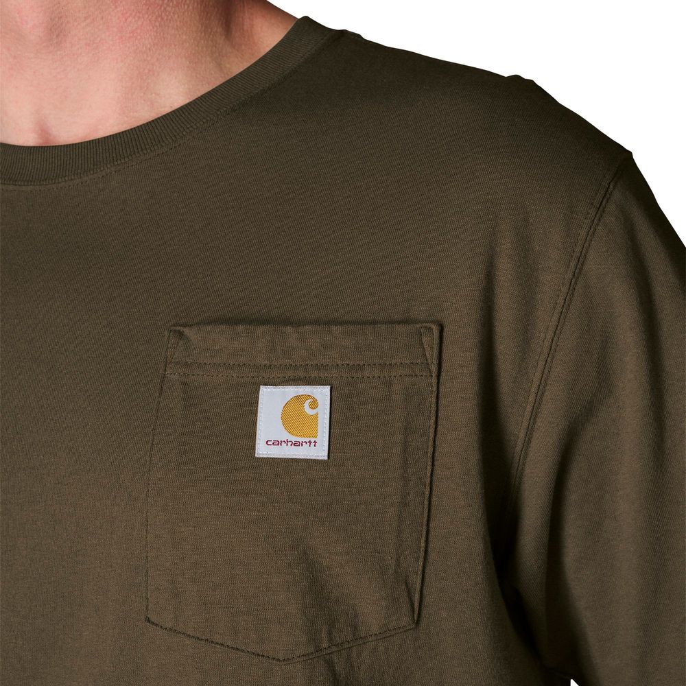 Carhartt, Men's Burnished Logs Heather Iconic K87 Pocket T-Shirt