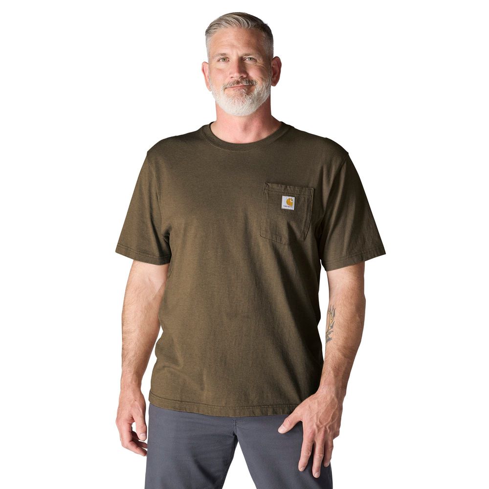 Carhartt, Men's Burnished Logs Heather Iconic K87 Pocket T-Shirt