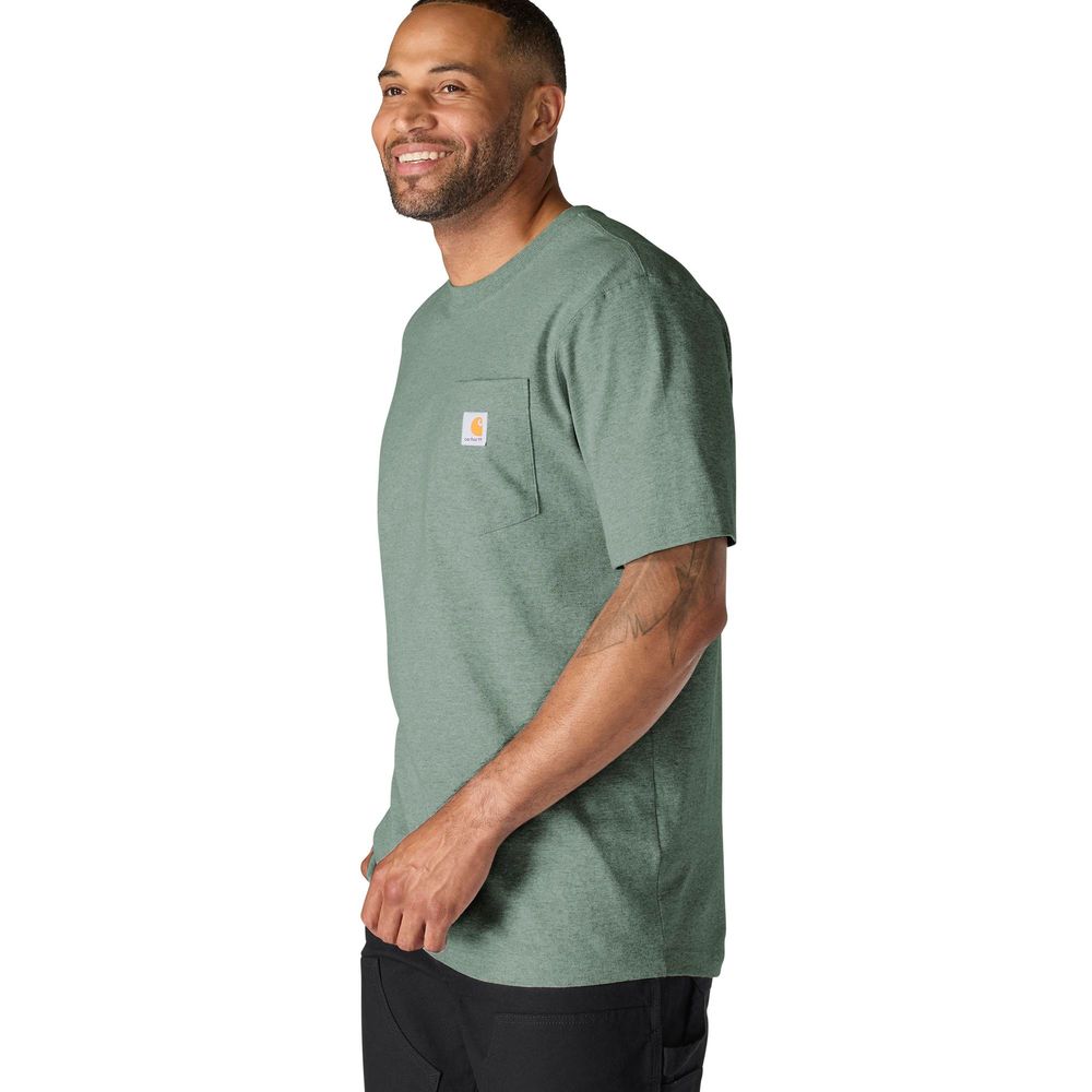 Carhartt, Men's Green Slate Heather Iconic K87 Pocket T-Shirt