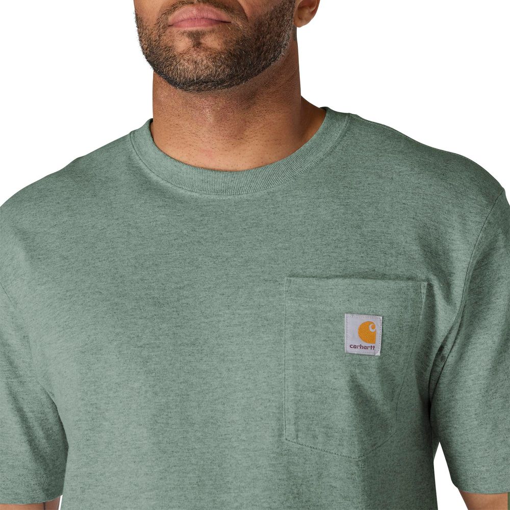 Carhartt, Men's Green Slate Heather Iconic K87 Pocket T-Shirt