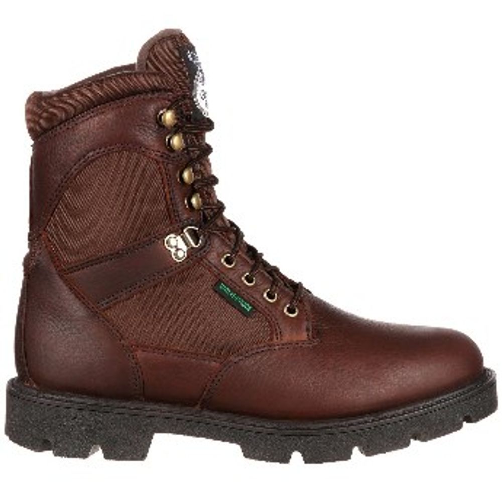 Georgia Boot, Men's 8" Homeland Steel Toe Waterproof Work Boot Brown, G107