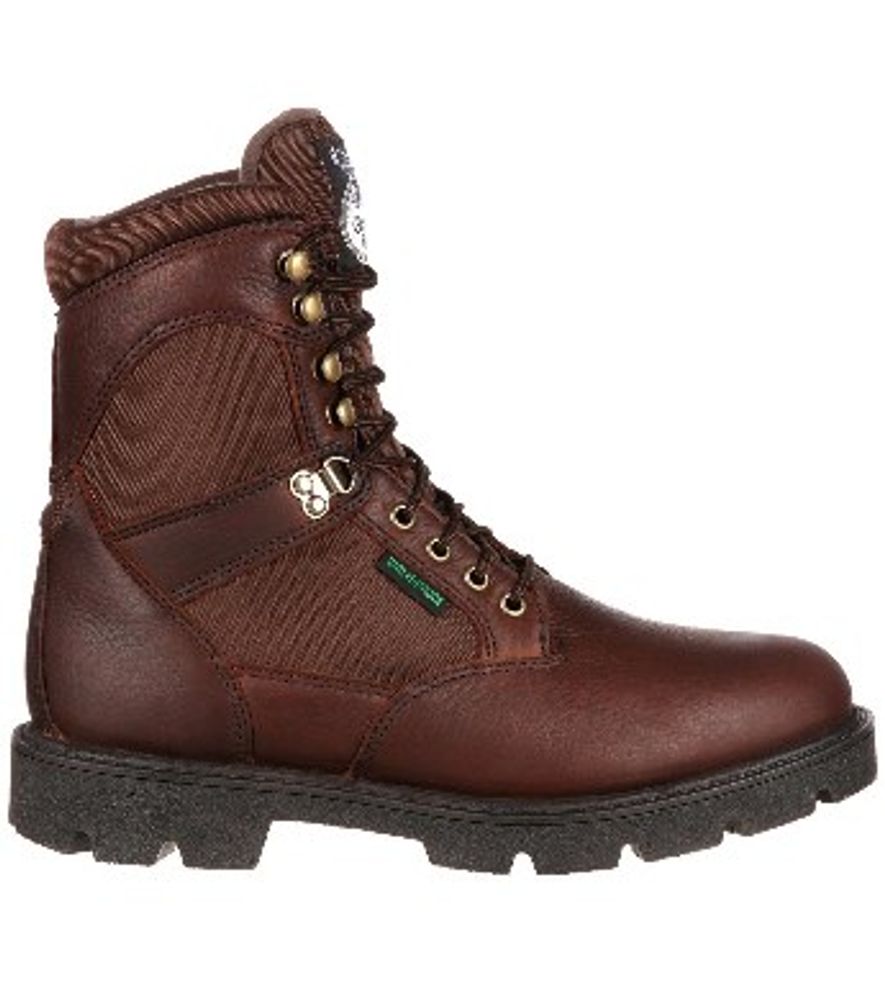 Georgia Boot, Men's 8" Homeland Steel Toe Waterproof Work Boot Brown, G107