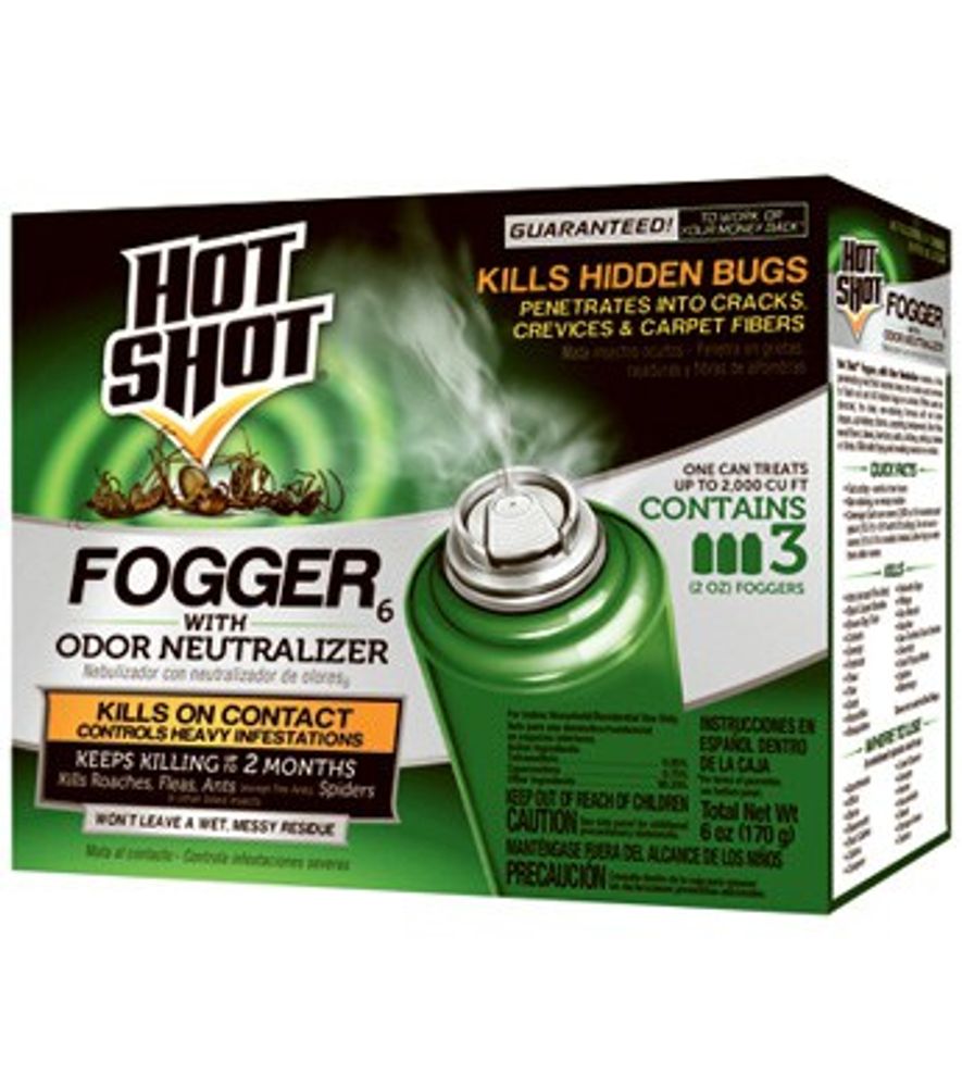Hot Shot Fogger with Odor Neutralizer, 2 oz., 3 pk.