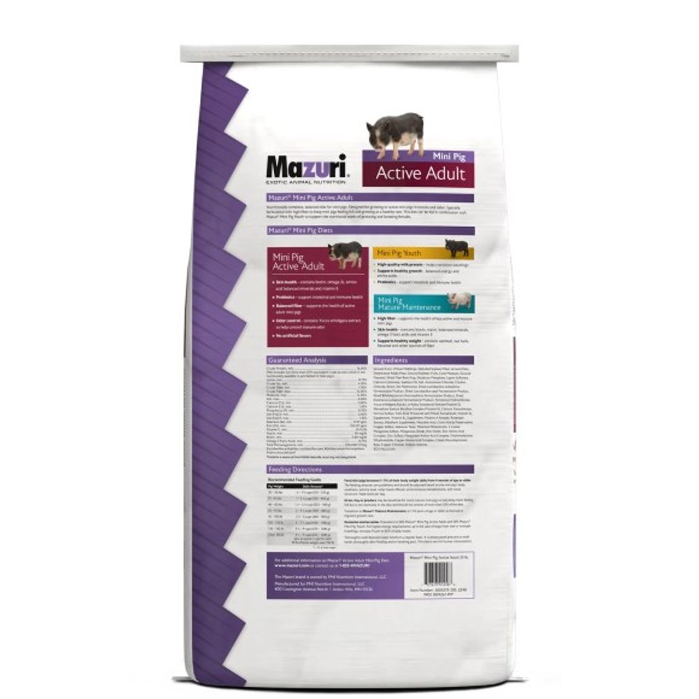 Mazuri, Mini Pig Active Adult, 25 lb
