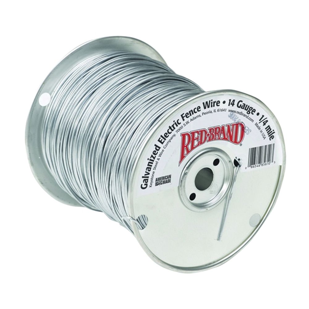 Red Brand, Electric Smooth Fence Wire, 14 Gauge, 1/4 mile