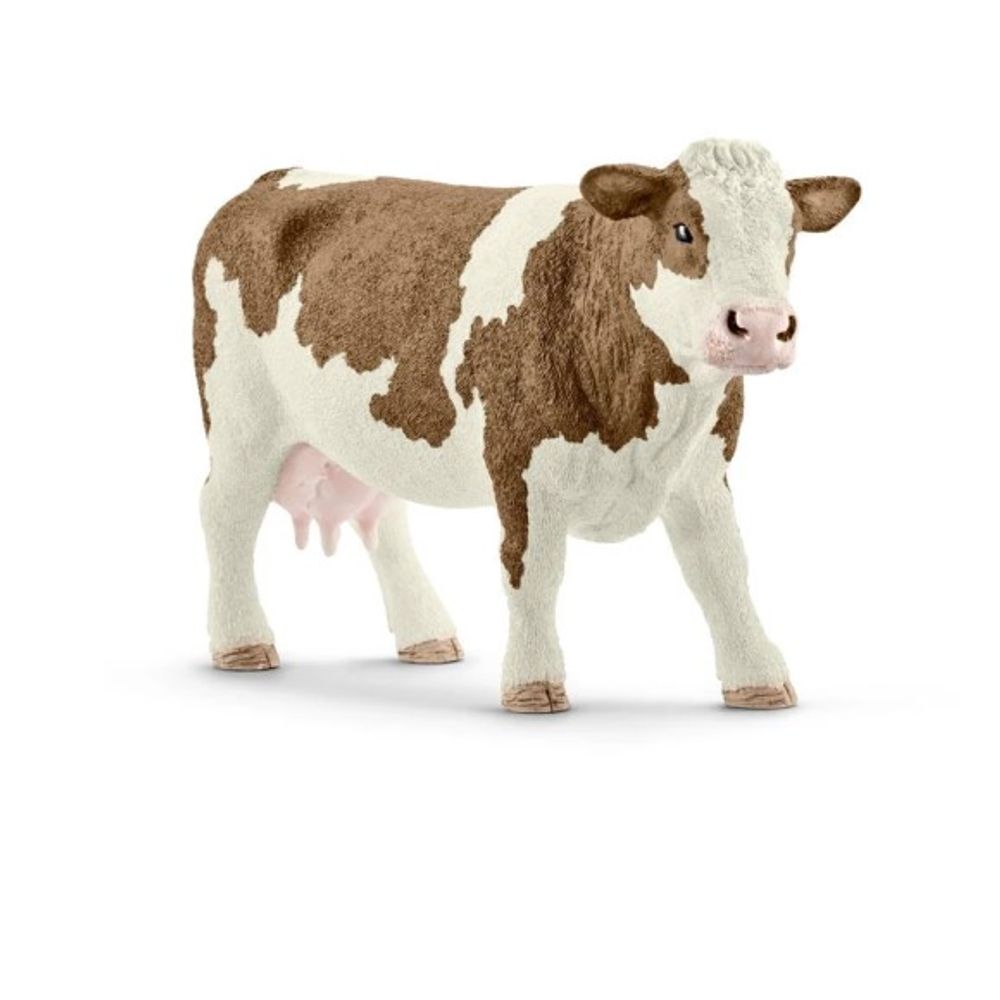 Schleich, Simmental Cow Toy Figure, 13801