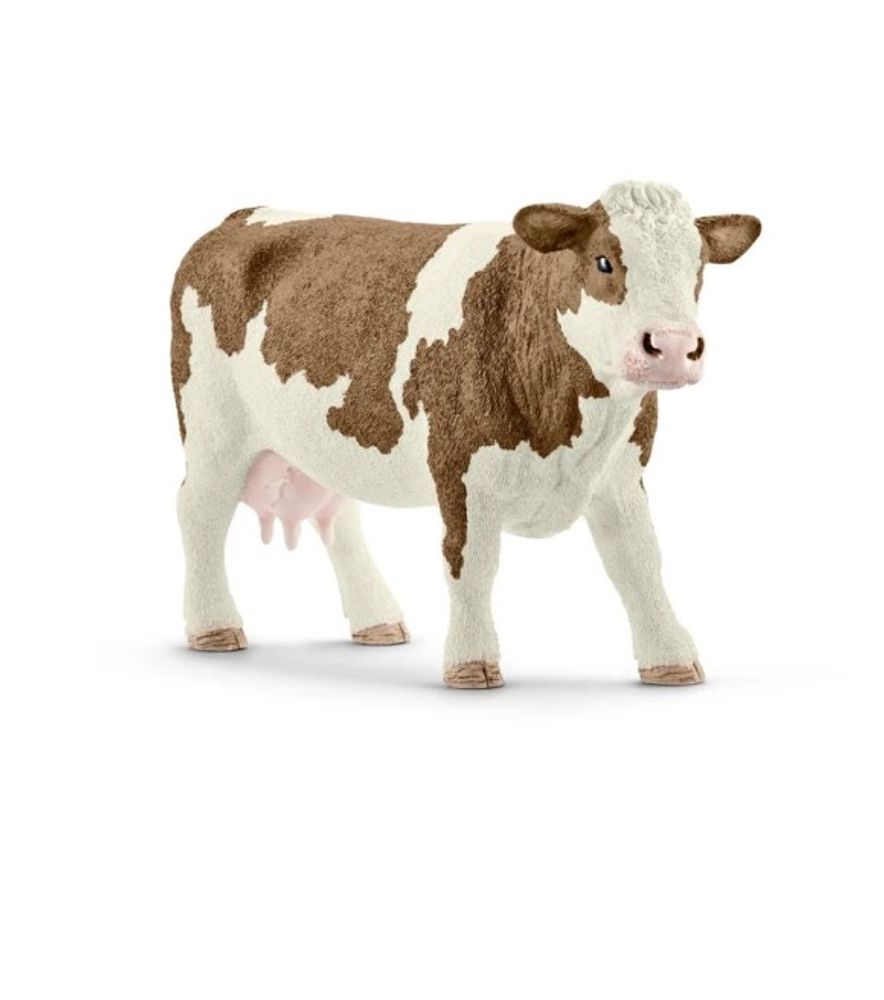 Schleich, Simmental Cow Toy Figure, 13801
